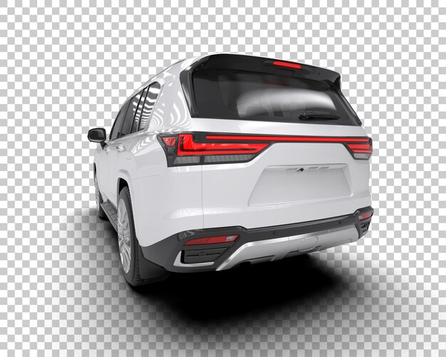 Moderner SUV isoliert auf dem Hintergrund 3D-Rendering-Illustration