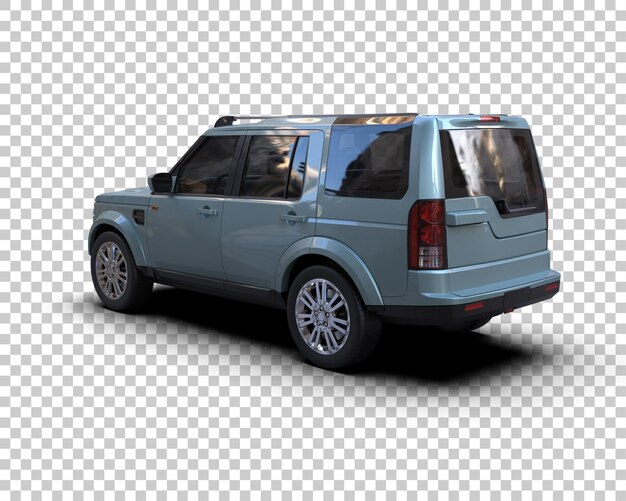 Moderner SUV isoliert auf dem Hintergrund 3D-Rendering-Illustration