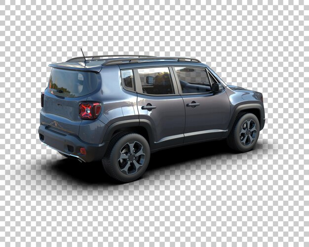 Moderner SUV isoliert auf dem Hintergrund 3D-Rendering-Illustration