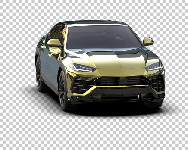 Moderner SUV isoliert auf dem Hintergrund 3D-Rendering-Illustration