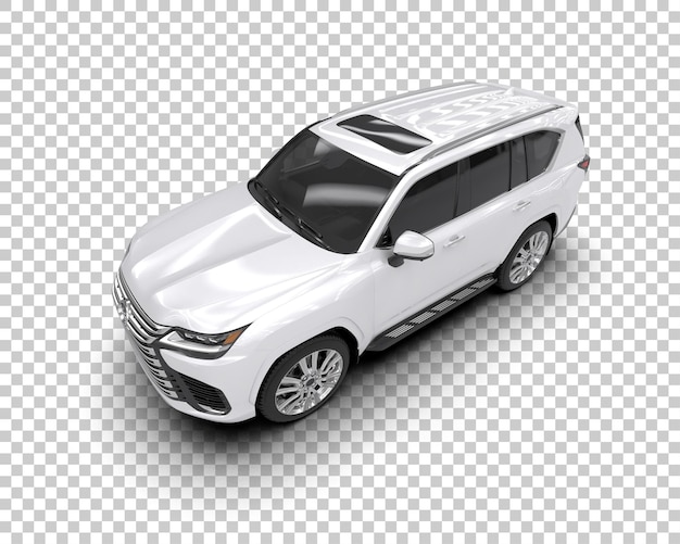 Moderner SUV isoliert auf dem Hintergrund 3D-Rendering-Illustration