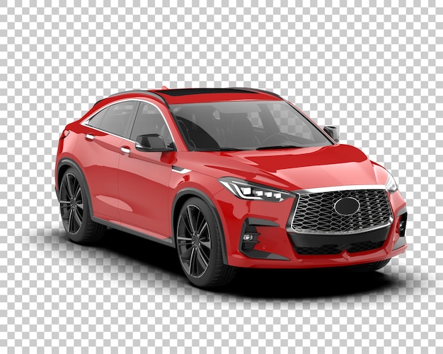 Moderner SUV isoliert auf dem Hintergrund 3D-Rendering-Illustration