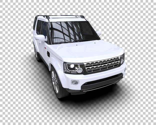Moderner SUV isoliert auf dem Hintergrund 3D-Rendering-Illustration