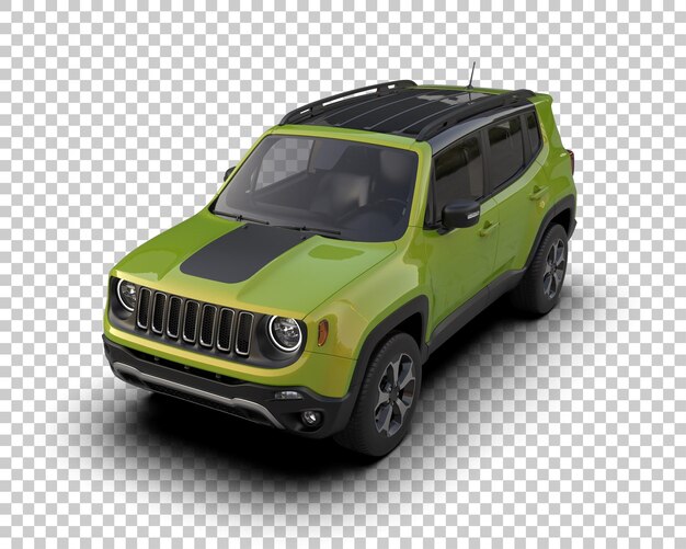 Moderner SUV isoliert auf dem Hintergrund 3D-Rendering-Illustration