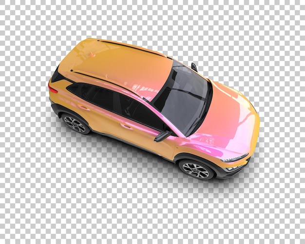 Moderner SUV isoliert auf dem Hintergrund 3D-Rendering-Illustration