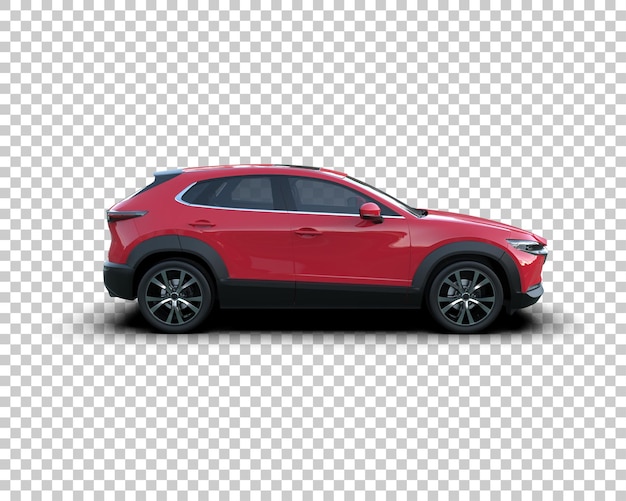 Moderner SUV isoliert auf dem Hintergrund 3D-Rendering-Illustration