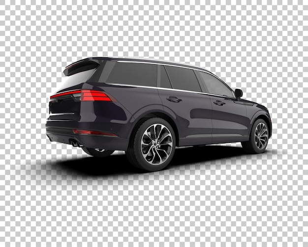 Moderner SUV isoliert auf dem Hintergrund 3D-Rendering-Illustration