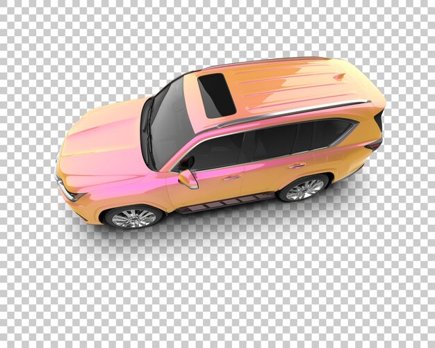 Moderner SUV isoliert auf dem Hintergrund 3D-Rendering-Illustration