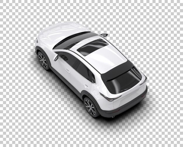 Moderner SUV isoliert auf dem Hintergrund 3D-Rendering-Illustration