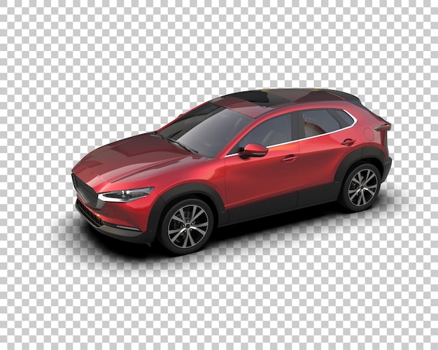 Moderner SUV isoliert auf dem Hintergrund 3D-Rendering-Illustration