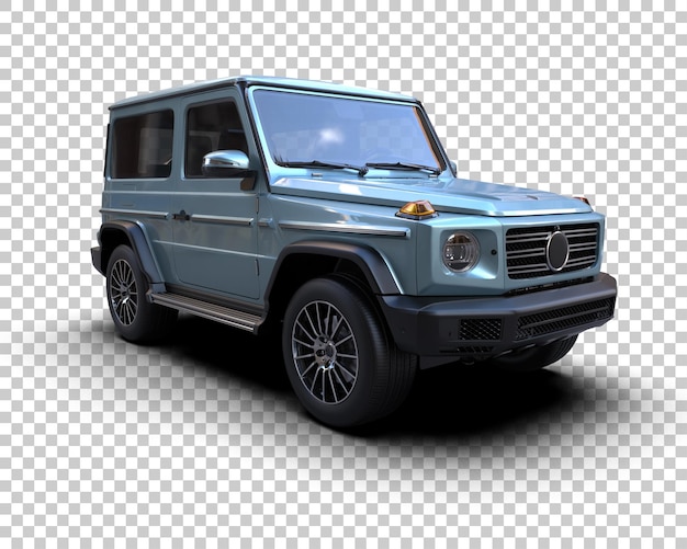 Moderner SUV isoliert auf dem Hintergrund 3D-Rendering-Illustration