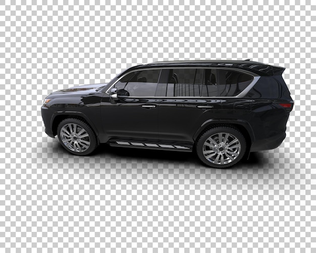 Moderner SUV isoliert auf dem Hintergrund 3D-Rendering-Illustration