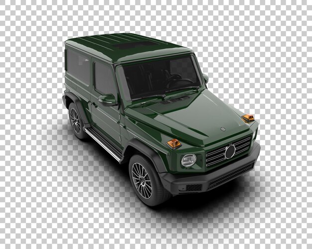 Moderner SUV isoliert auf dem Hintergrund 3D-Rendering-Illustration
