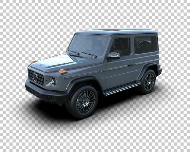 Moderner SUV isoliert auf dem Hintergrund 3D-Rendering-Illustration