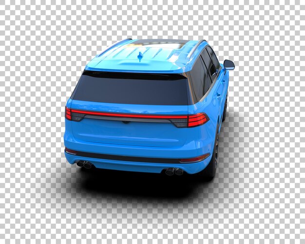 Moderner SUV isoliert auf dem Hintergrund 3D-Rendering-Illustration
