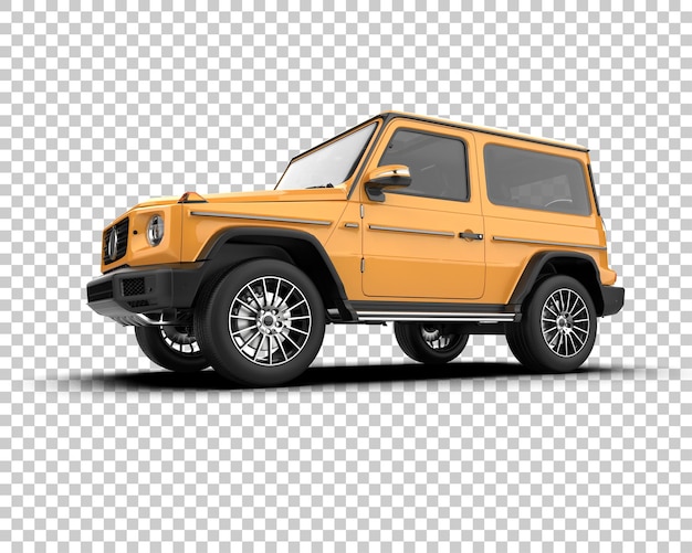 Moderner SUV isoliert auf dem Hintergrund 3D-Rendering-Illustration
