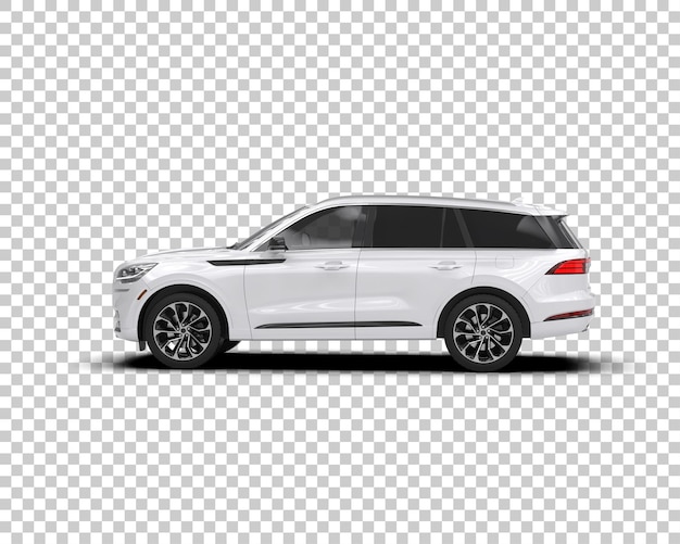 Moderner SUV isoliert auf dem Hintergrund 3D-Rendering-Illustration