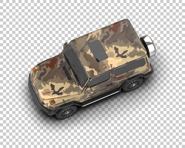 Moderner SUV isoliert auf dem Hintergrund 3D-Rendering-Illustration