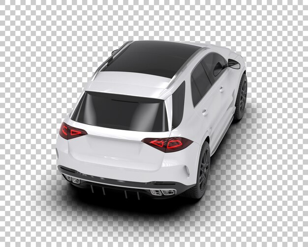 Moderner SUV isoliert auf dem Hintergrund 3D-Rendering-Illustration