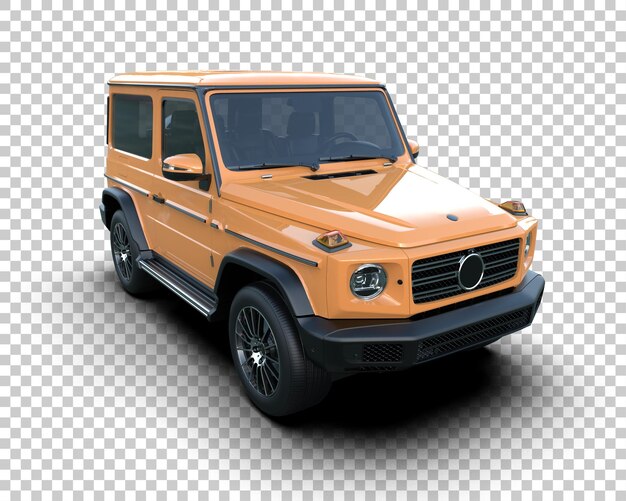 Moderner SUV isoliert auf dem Hintergrund 3D-Rendering-Illustration