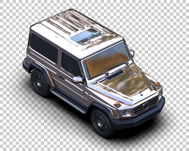 Moderner SUV isoliert auf dem Hintergrund 3D-Rendering-Illustration