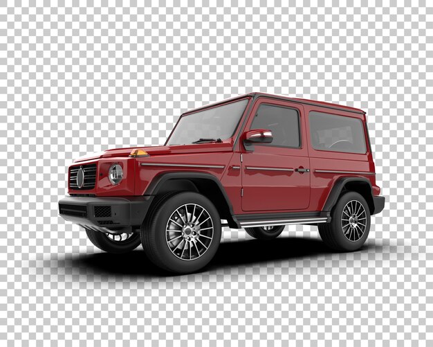 Moderner SUV isoliert auf dem Hintergrund 3D-Rendering-Illustration