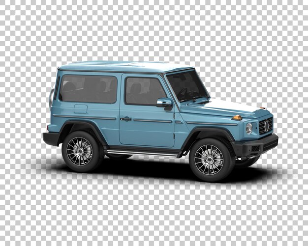 Moderner SUV isoliert auf dem Hintergrund 3D-Rendering-Illustration