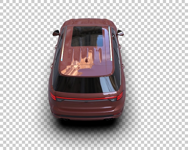 Moderner SUV isoliert auf dem Hintergrund 3D-Rendering-Illustration