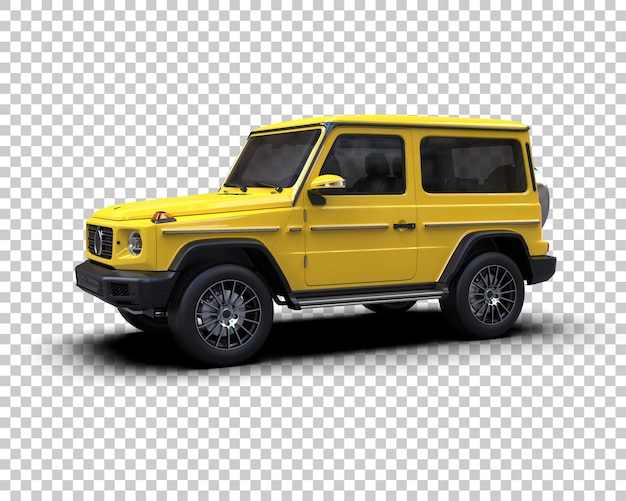 Moderner SUV isoliert auf dem Hintergrund 3D-Rendering-Illustration