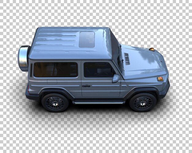 Moderner SUV isoliert auf dem Hintergrund 3D-Rendering-Illustration