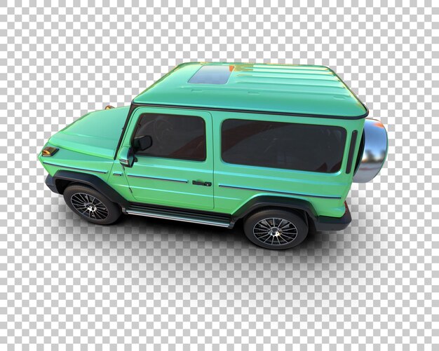 Moderner SUV isoliert auf dem Hintergrund 3D-Rendering-Illustration