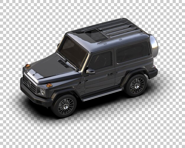 Moderner SUV isoliert auf dem Hintergrund 3D-Rendering-Illustration