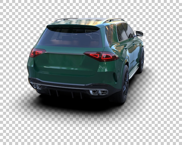 Moderner SUV isoliert auf dem Hintergrund 3D-Rendering-Illustration