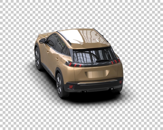 Moderner SUV isoliert auf dem Hintergrund 3D-Rendering-Illustration