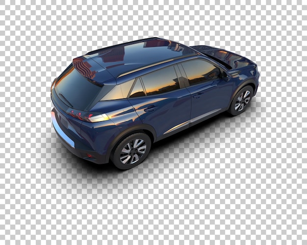 Moderner SUV isoliert auf dem Hintergrund 3D-Rendering-Illustration