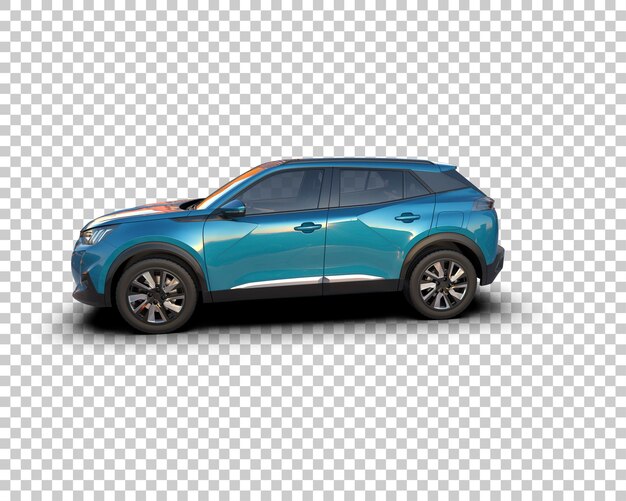 Moderner SUV isoliert auf dem Hintergrund 3D-Rendering-Illustration