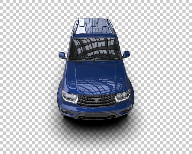 Moderner SUV isoliert auf dem Hintergrund 3D-Rendering-Illustration