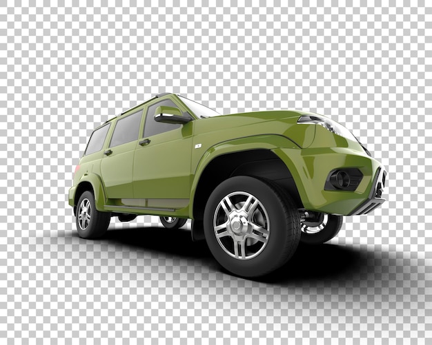 Moderner SUV isoliert auf dem Hintergrund 3D-Rendering-Illustration