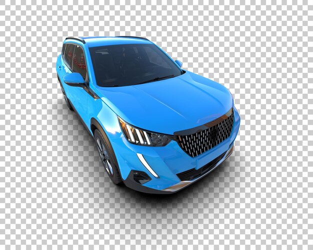 Moderner SUV isoliert auf dem Hintergrund 3D-Rendering-Illustration