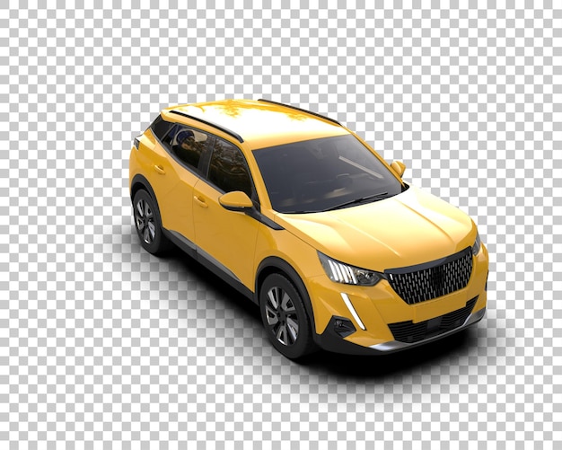 Moderner SUV isoliert auf dem Hintergrund 3D-Rendering-Illustration
