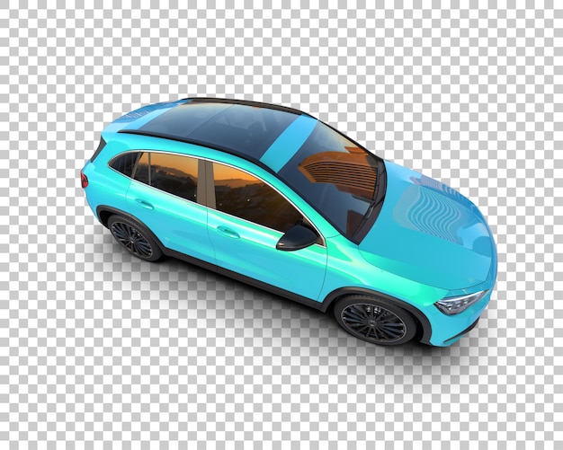 Moderner SUV isoliert auf dem Hintergrund 3D-Rendering-Illustration