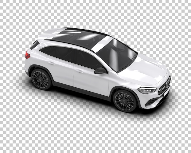 Moderner SUV isoliert auf dem Hintergrund 3D-Rendering-Illustration