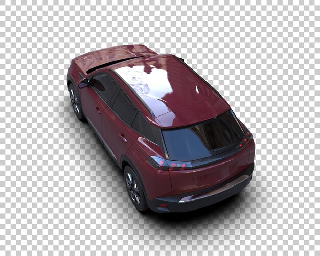 Moderner SUV isoliert auf dem Hintergrund 3D-Rendering-Illustration