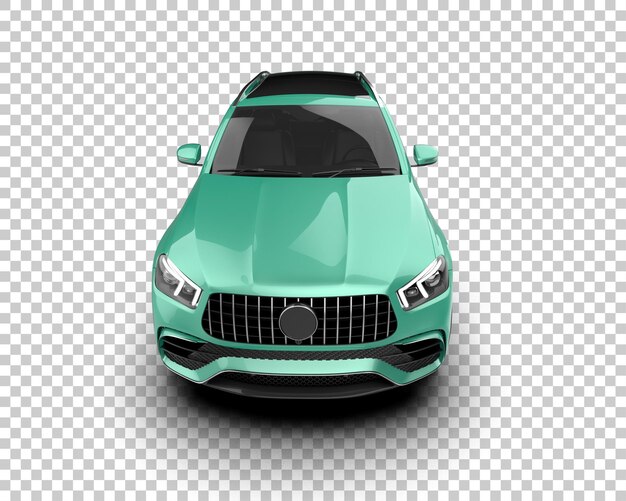 Moderner SUV isoliert auf dem Hintergrund 3D-Rendering-Illustration
