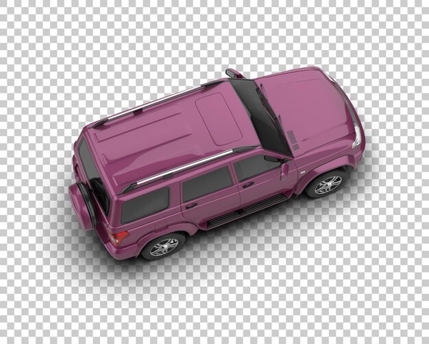 Moderner SUV isoliert auf dem Hintergrund 3D-Rendering-Illustration