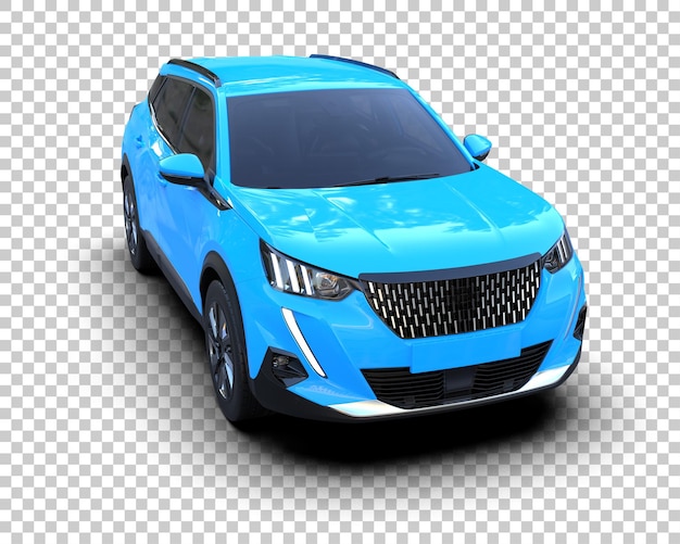 Moderner SUV isoliert auf dem Hintergrund 3D-Rendering-Illustration