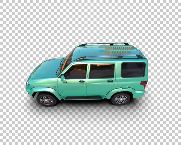 Moderner SUV isoliert auf dem Hintergrund 3D-Rendering-Illustration