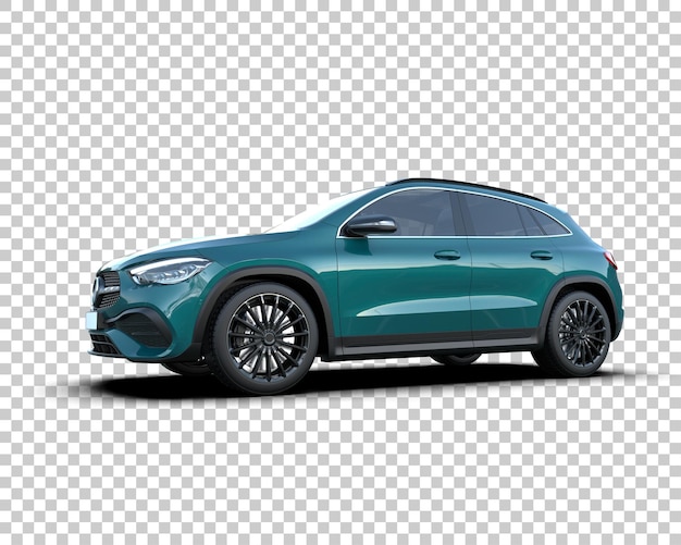 Moderner SUV isoliert auf dem Hintergrund 3D-Rendering-Illustration