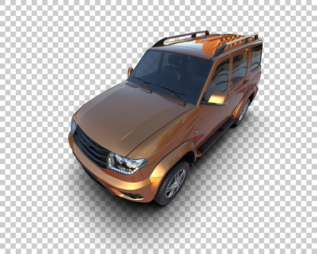 Moderner SUV isoliert auf dem Hintergrund 3D-Rendering-Illustration