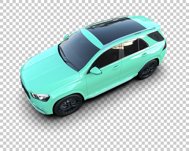 Moderner SUV isoliert auf dem Hintergrund 3D-Rendering-Illustration